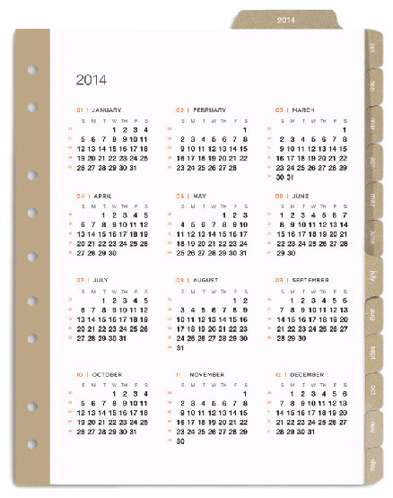 Mini Smart Date, Month Tabs