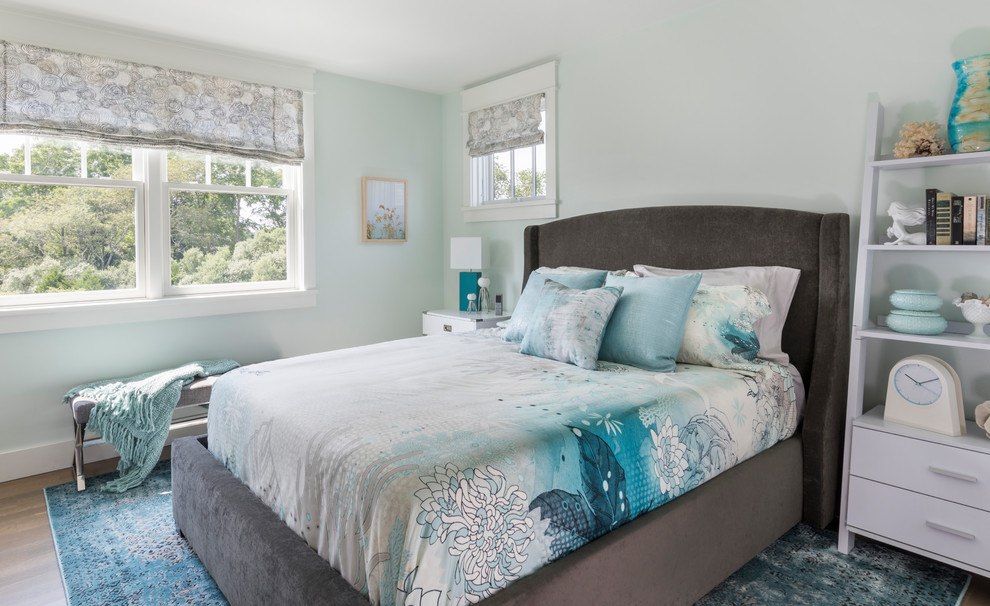 This is an example of a beach style bedroom in Providence.