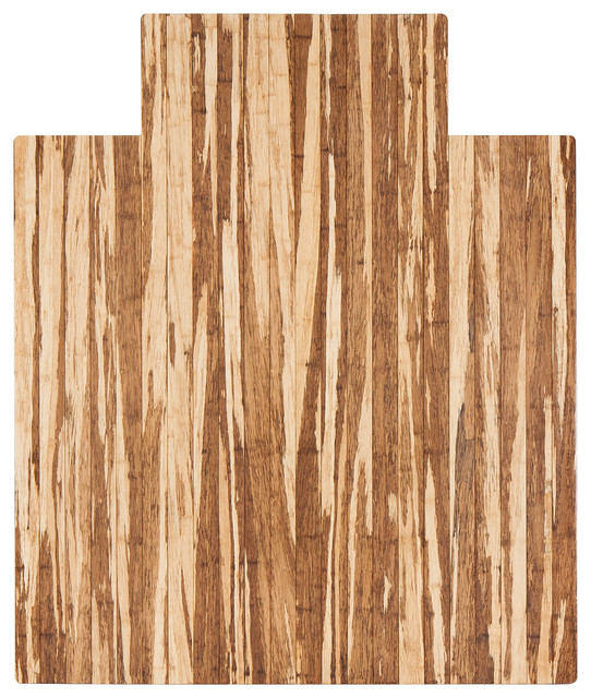 Strand-Woven Bamboo Roll-Up Chairmat, With Lip, 44" x 52"