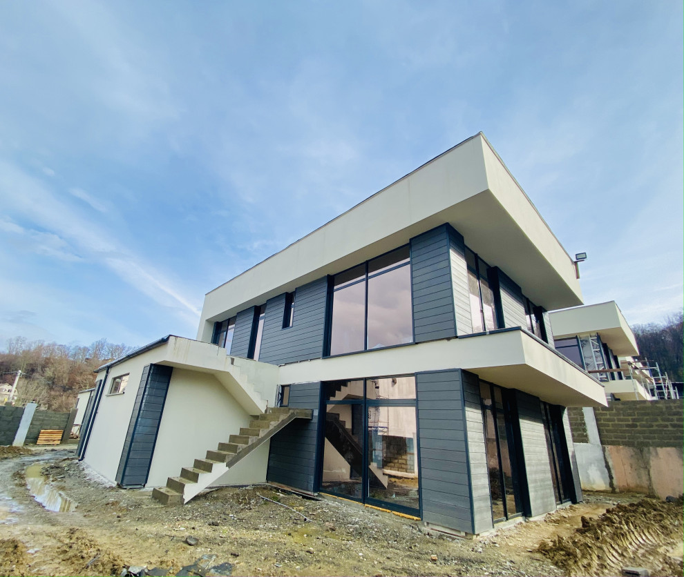 Отделка фасадов коттеджного поселка