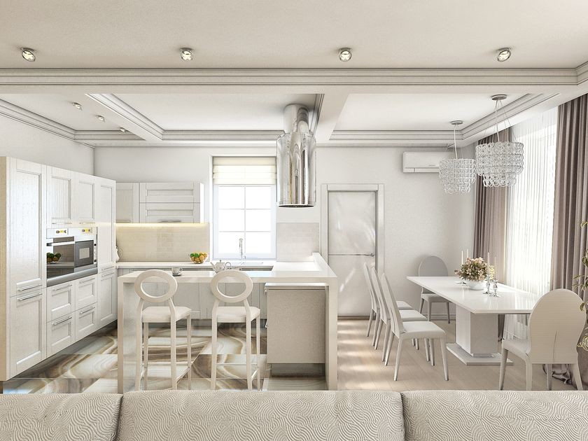 Белый пентхаус в Москве