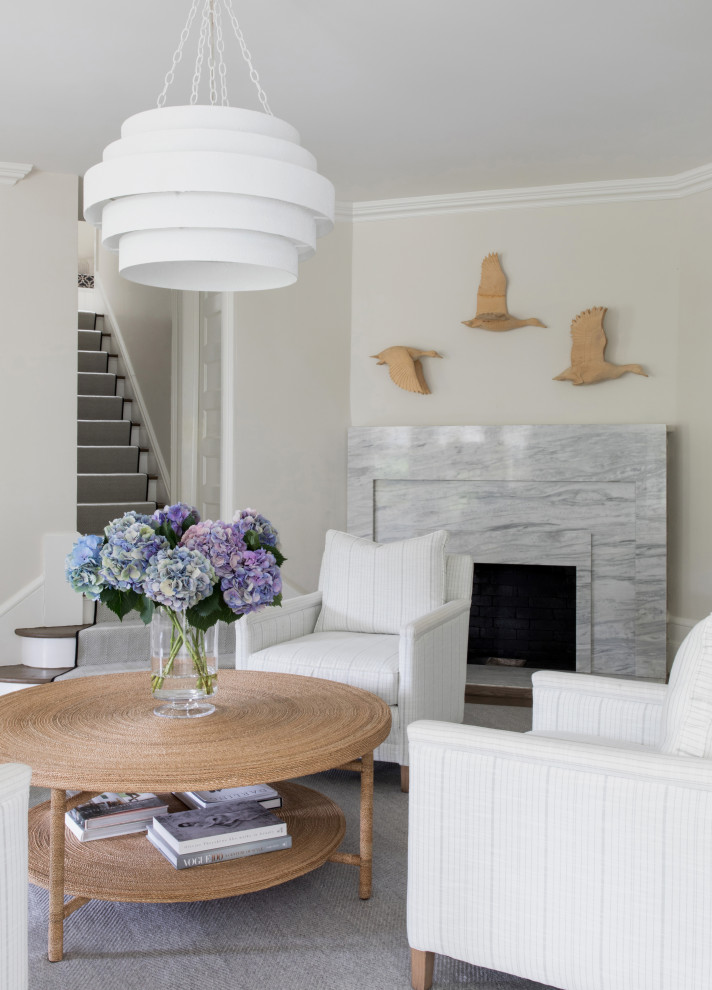 Transitional living room in New York.