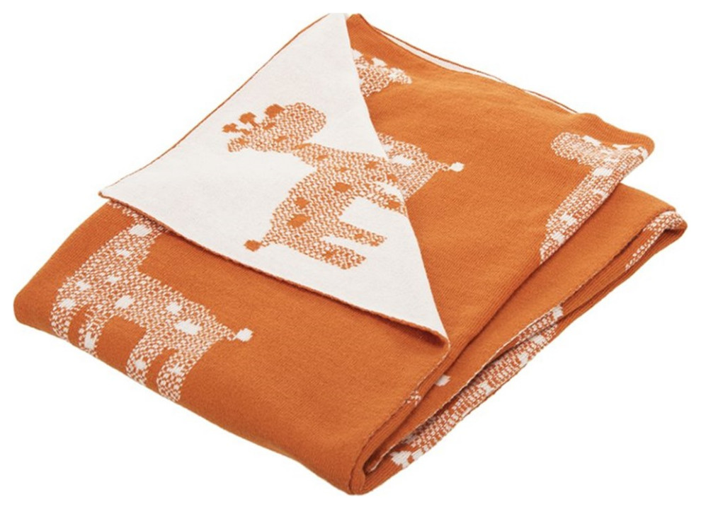 Safavieh Titan Throw Blanket in Orange