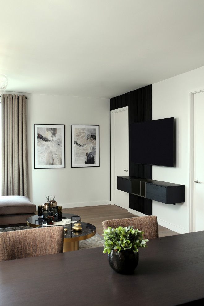 Design ideas for a contemporary living room in London.