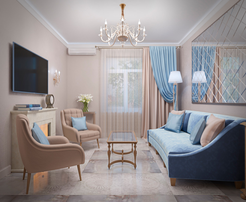 Гостиная 14,5 кв. метра, общий вид