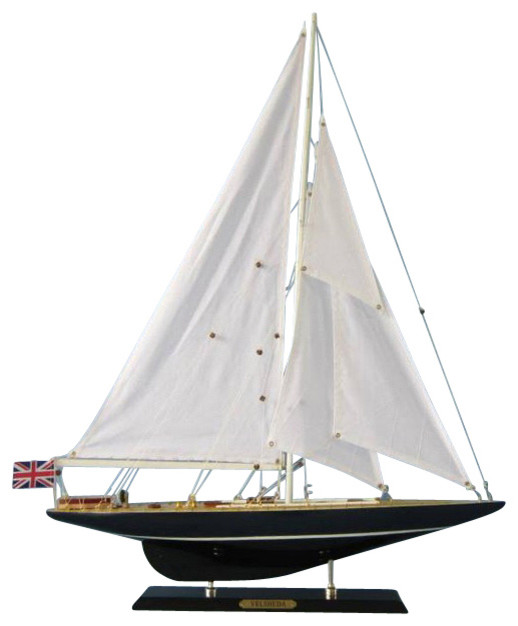 Wooden Velsheda Limited Model Sailboat Decoration 27 Beach