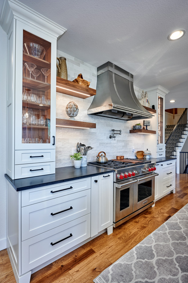 Transitional kitchen photo in Denver