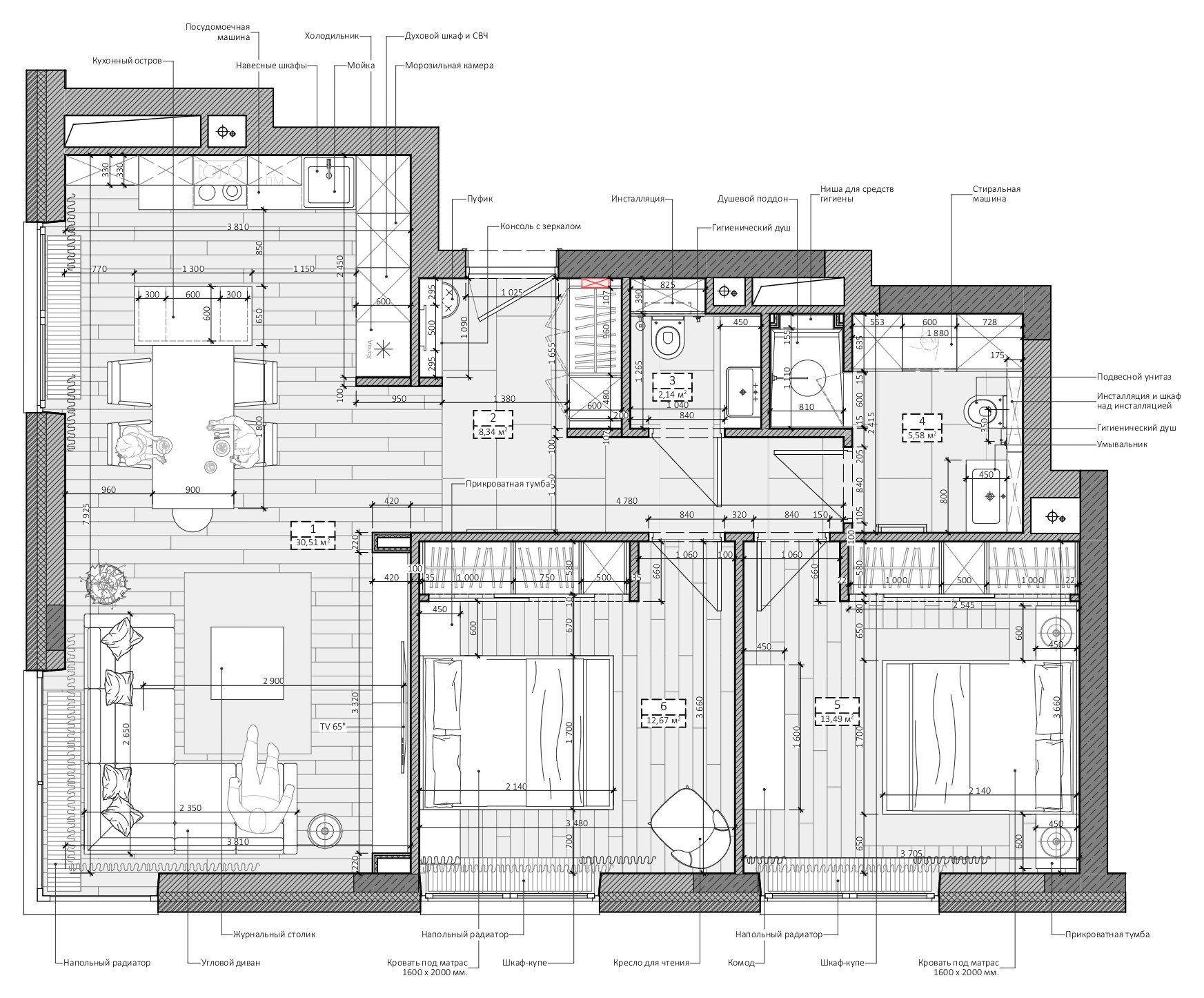 Сроки и смета: 3,5 месяца и 5 млн на ремонт 74 кв.м | Houzz Россия