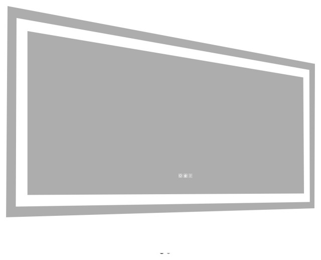 60" x 32" Rectangular Frameless Dimmable Wall Mounted LED Bathroom Vanity Mirror Modern