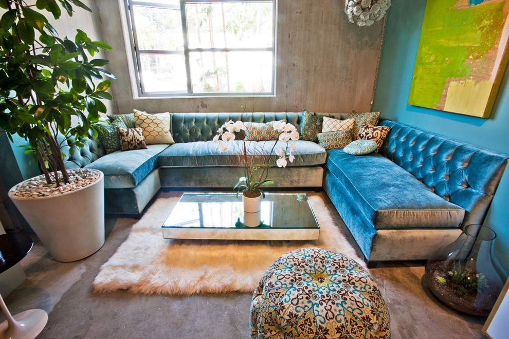 Jewlery Designers Live Work Loft Eclectic Living Room Los Angeles By Glamour Nest