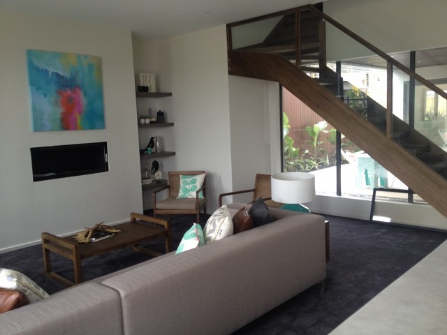 Photo of a large modern living room in Geelong.