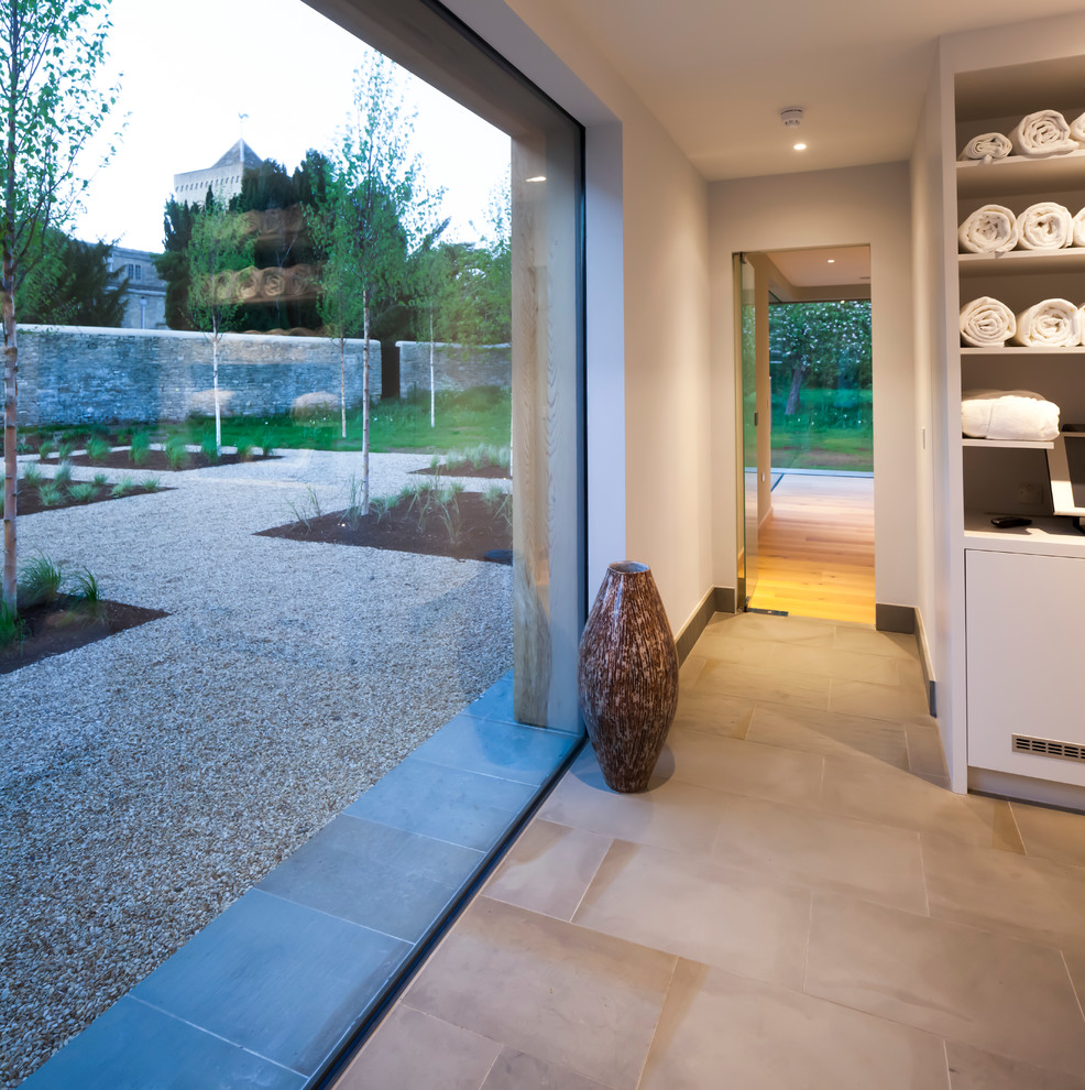 Design ideas for a contemporary hallway in Gloucestershire.