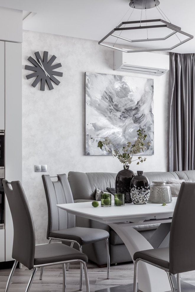 Монохромный интерьер в 2-х комнатной квартире