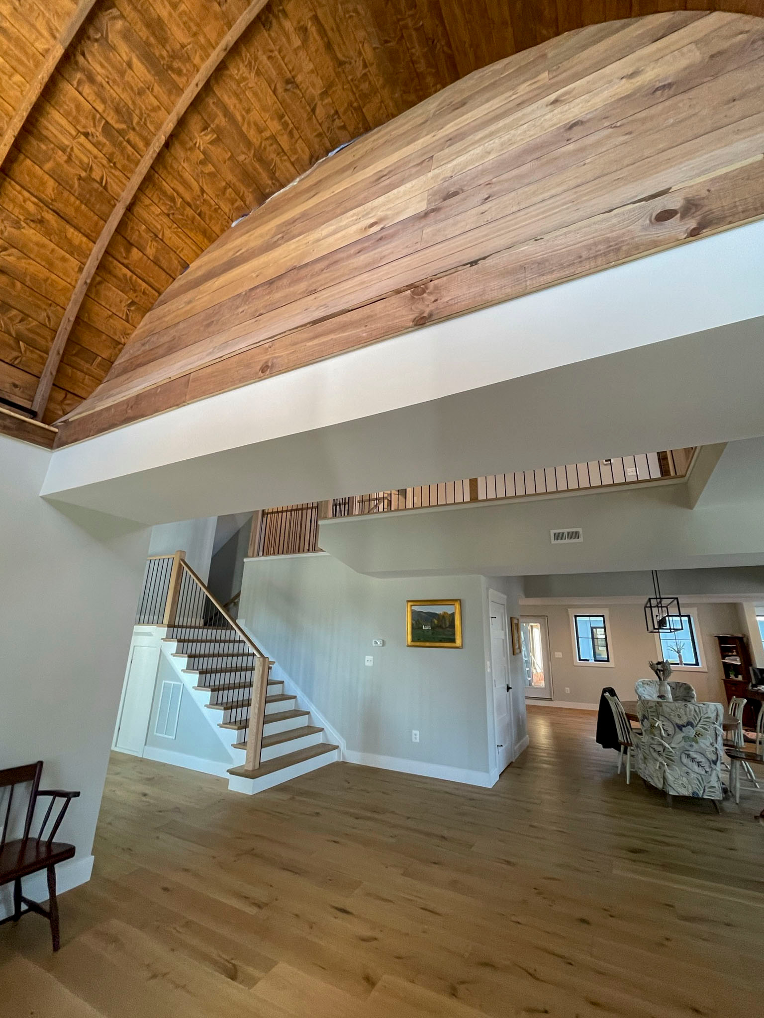 102_Straight-Freestanding Stairs/Landing in Barn Style Home, Leesburg VA 20175