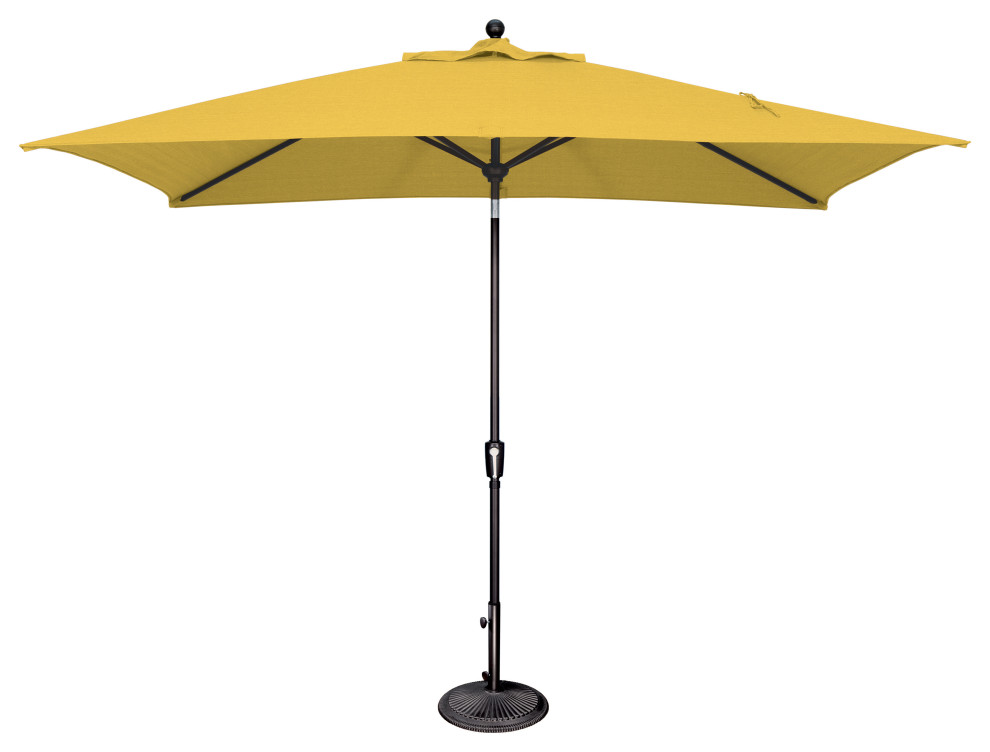 Catalina 6'x10' Rectangle Push Button Tilt Umbrella, Lemon