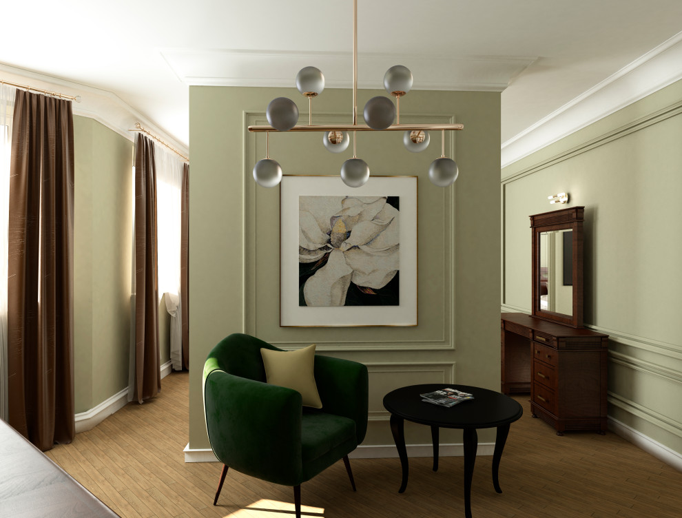 Сложное зонирование: спальня+кабинет+коридор. Обновление лоджии и детской.