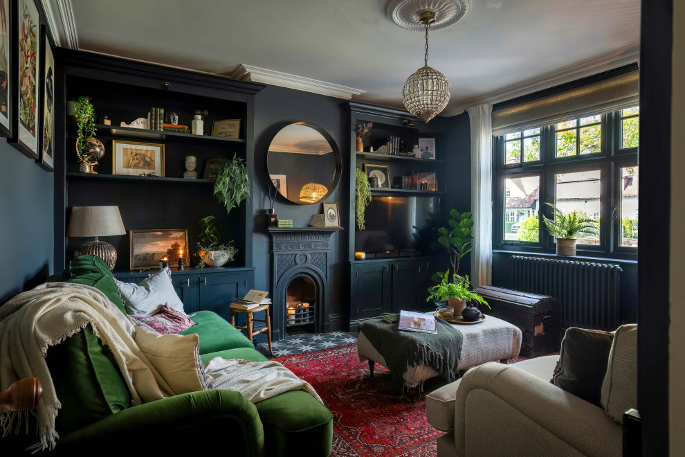 This is an example of an eclectic living room in Hertfordshire.