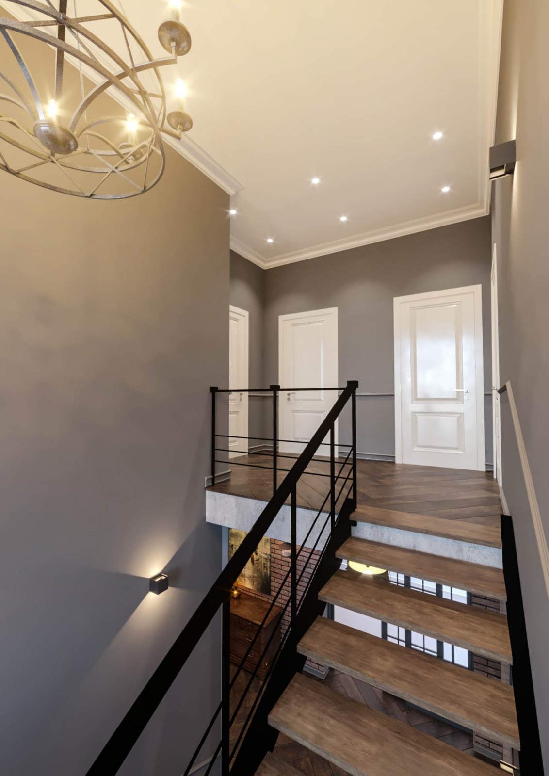 Прихожая с лестничным холлом