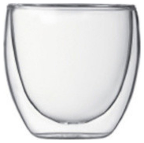 Teaology Coppia Double Wall Borosilicate Glass Tea/Coffee Cup - Set of 2 8oz Gla