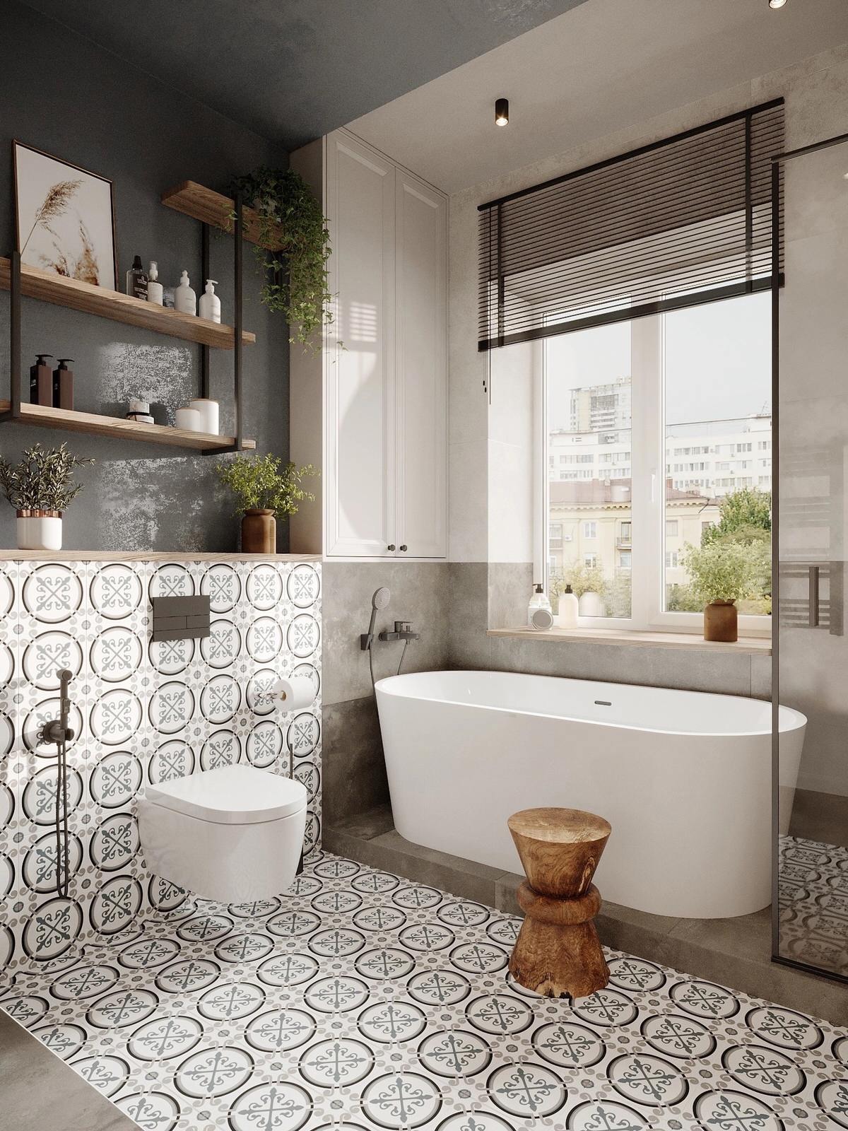 Ванная комната в скандинавском стиле, г. Ярославль.