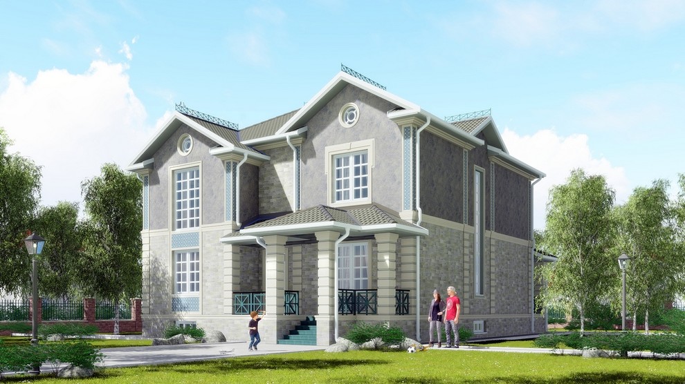 Визуализация главный фасад