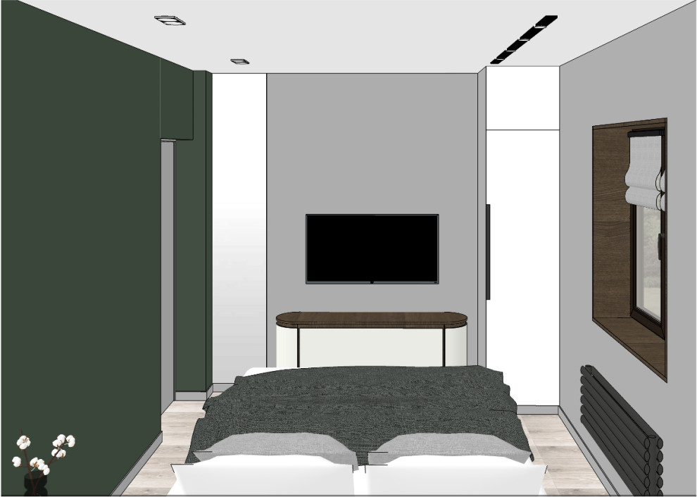 3д визуализация - спальня