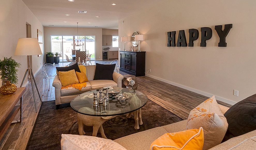 Living room - country living room idea in Phoenix