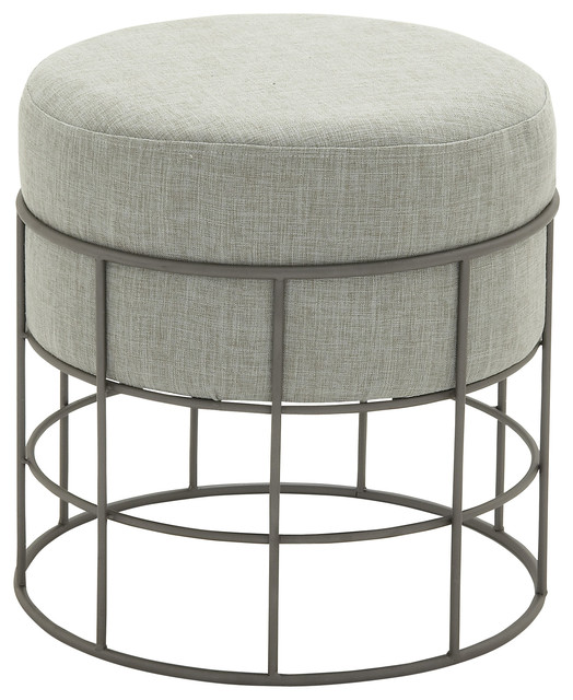 Sassy Metal Outdoor Fabric Stool - Contemporary - Accent ...