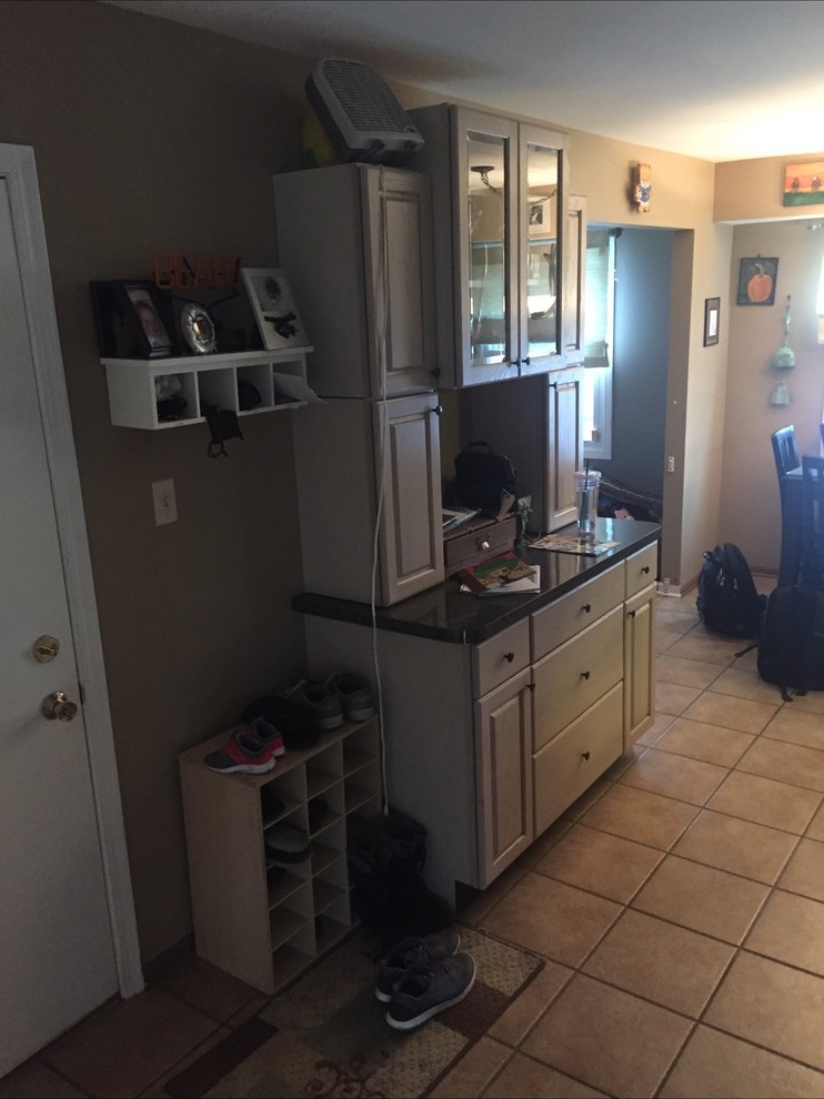 Transitional home design photo in Chicago