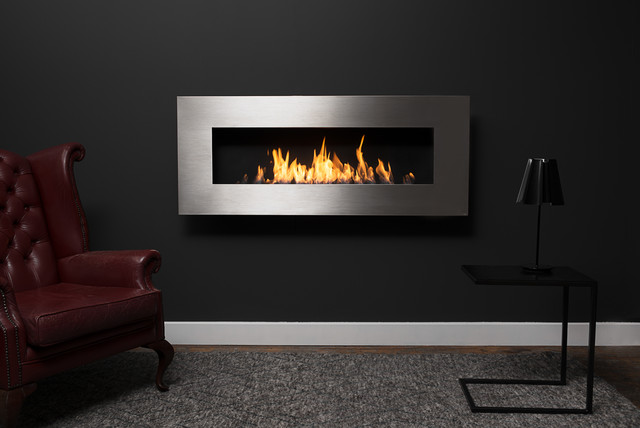 Icon Neo Wall Mounted Ethanol Fire Contemporary Living Room