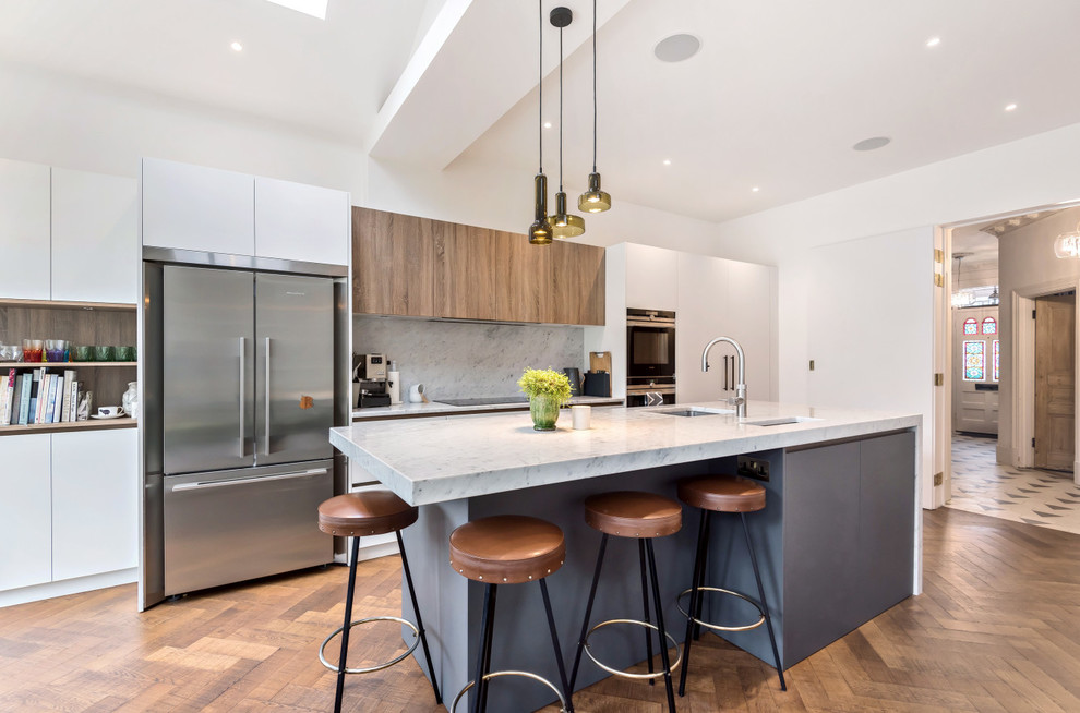 Contemporary Townhouse Kitchen Extension - Contemporary - Kitchen ...