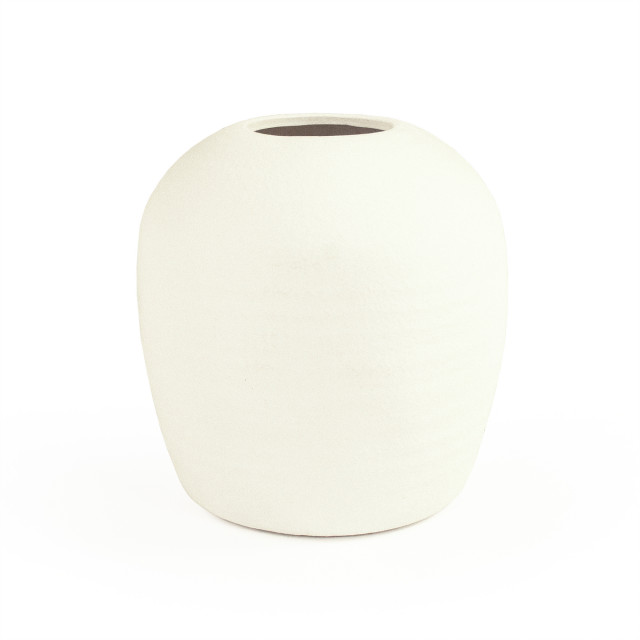 Terracotta Vase, Matte White