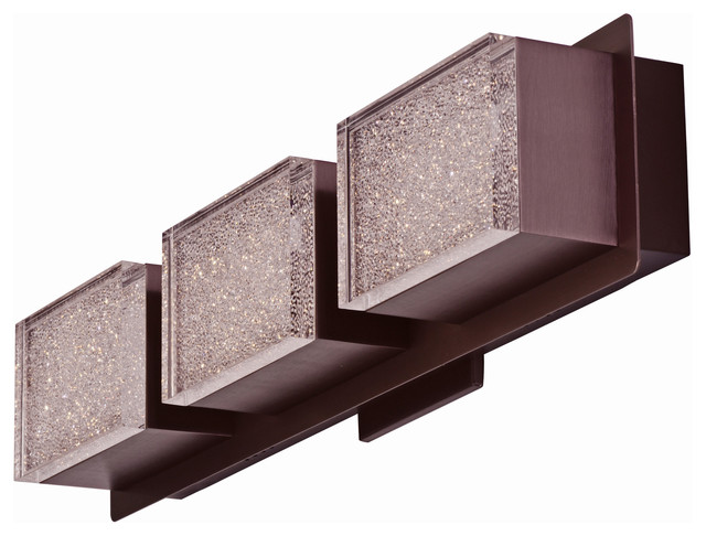 ET2 E24463-160 Pizzazz 3 Light 23"W LED 3000K Wall Sconce - Coffee
