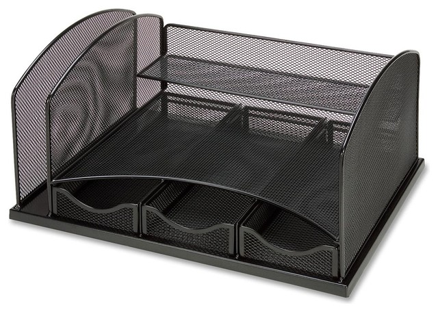 Lorell Mesh Desktop Organizer 10 8 H X 7 9 W 15 3 D Lorell Mesh Desktop Organizer 10 8 H X 7 9 W