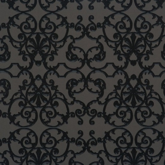 Ornate Grey & Black Wallpaper R1535, double roll