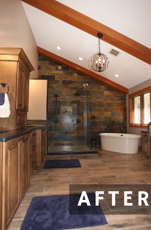 Example of a mountain style bathroom design in Indianapolis