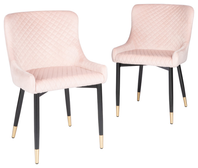 Merlin Diamond Upholstered Dining Chairs Set Of 2 Midcentury Dining Chairs By Statements By J
