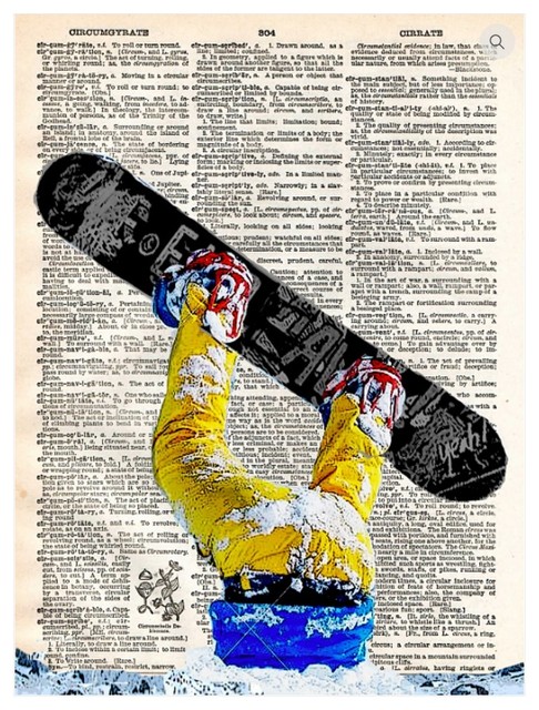 Art N Wordz Shredder Thrasher Snowboarder Dictionary Page Pop Art Print  Poster - Contemporary - Prints And Posters - by Whinycat | Houzz