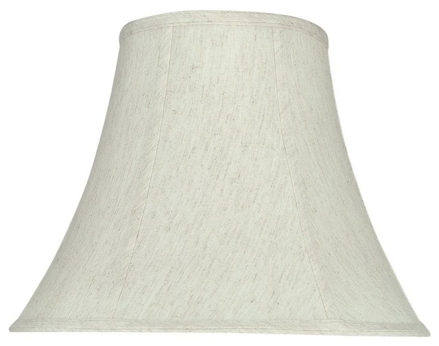 58052 Bell Shape UNO Lamp Shade, Linen White 7"x14"x11" Traditional
