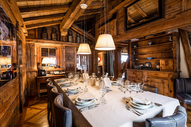 Chalets Vizelle rustikt-spisestue