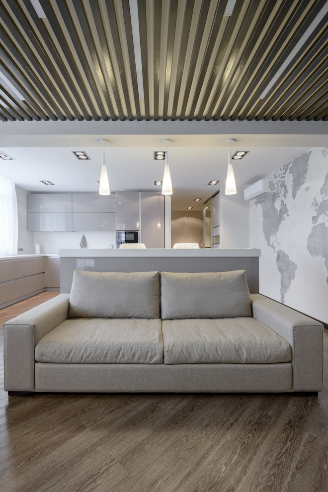 Трехкомнатная квартира-студия в современном стиле