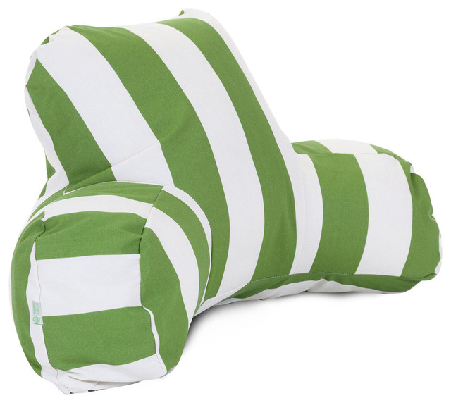 Outdoor Sage Vertical Stripe Reading Pillow