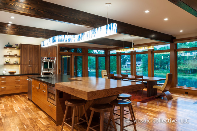 Custom Home Interiors and Exteriors for David K. Warfel Lighting Design minimalistisch-kueche