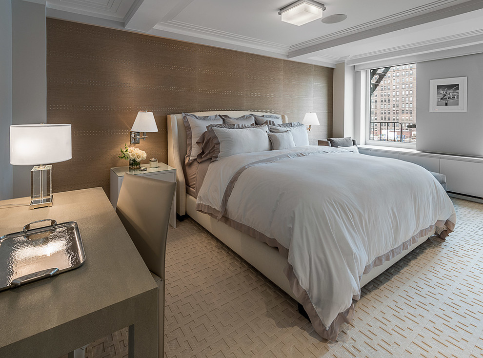 Inspiration for a contemporary bedroom in New York.