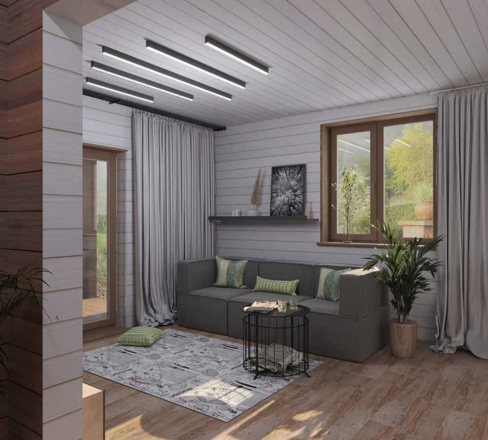 Двухэтажный дом с стиле скандинавского минимализма