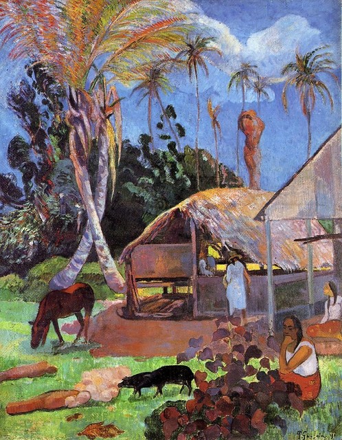 Paul Gauguin The Black Pigs, 18"x24" Premium Archival Print