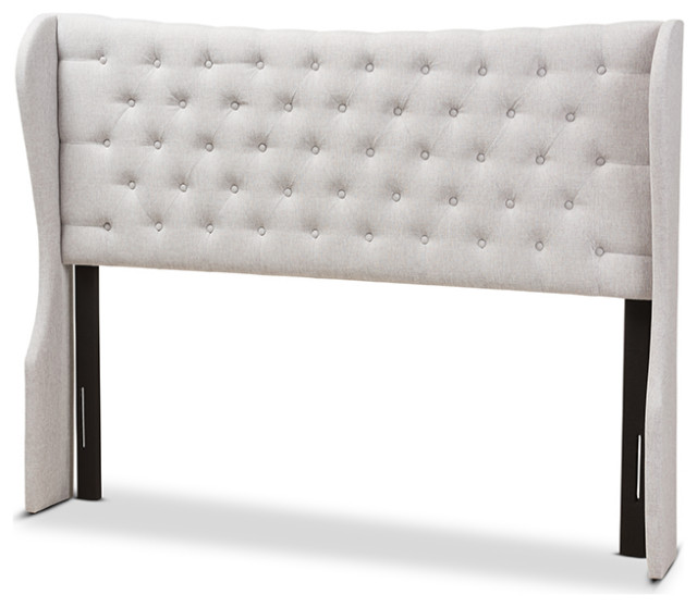 Baxton Studio Cadence Button-Tufted Full Size Winged Headboard