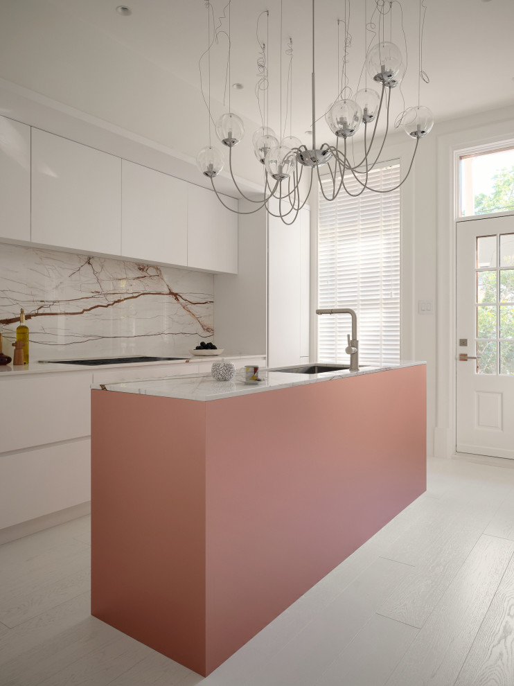 Example of an eclectic kitchen design in Montreal