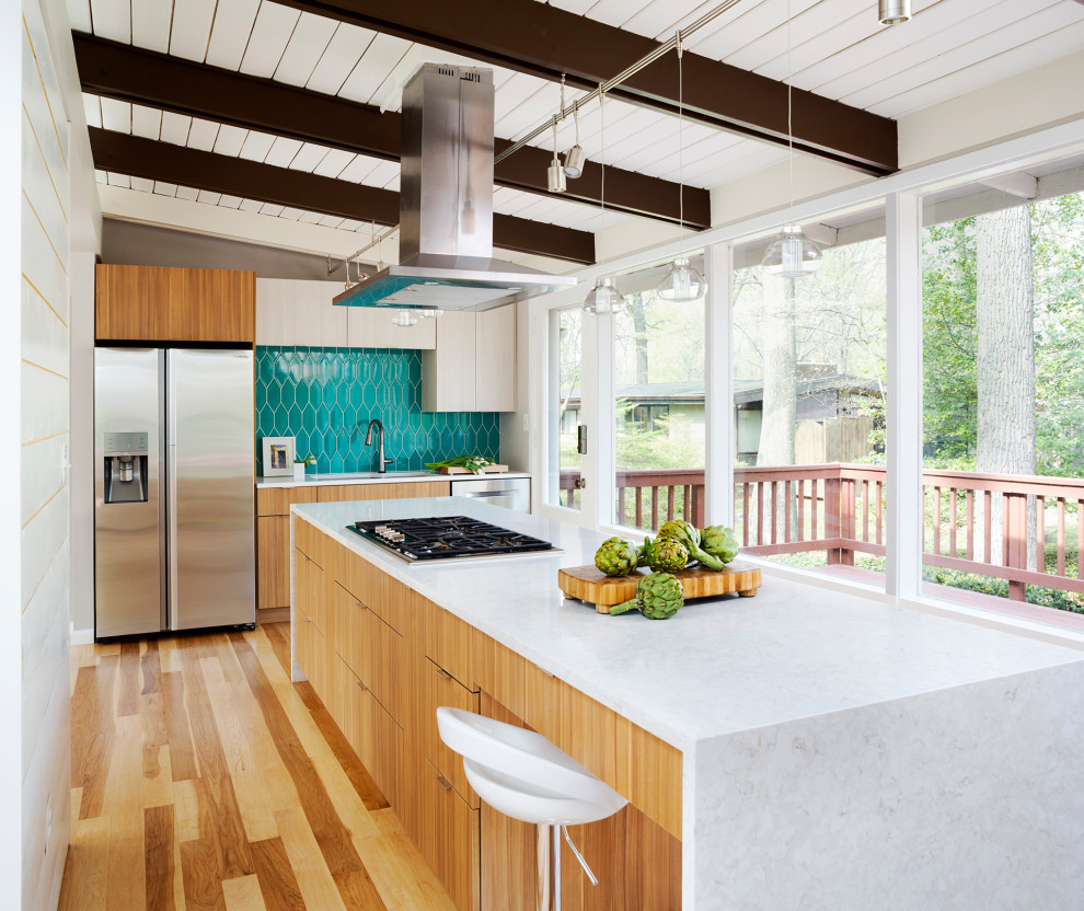 This is an example of a midcentury kitchen in DC Metro.