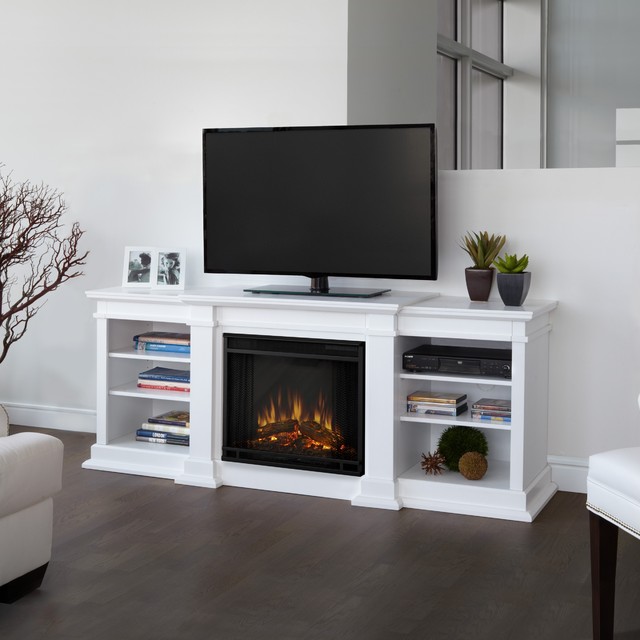 Real Flame White Fresno Electric Fireplace